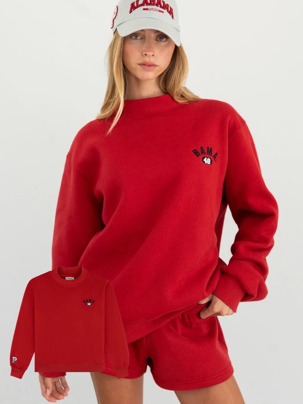 48 Red Crewneck Sweatshirt - Women's Sweater